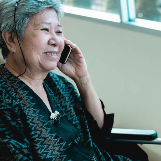 sr woman on the phone-2